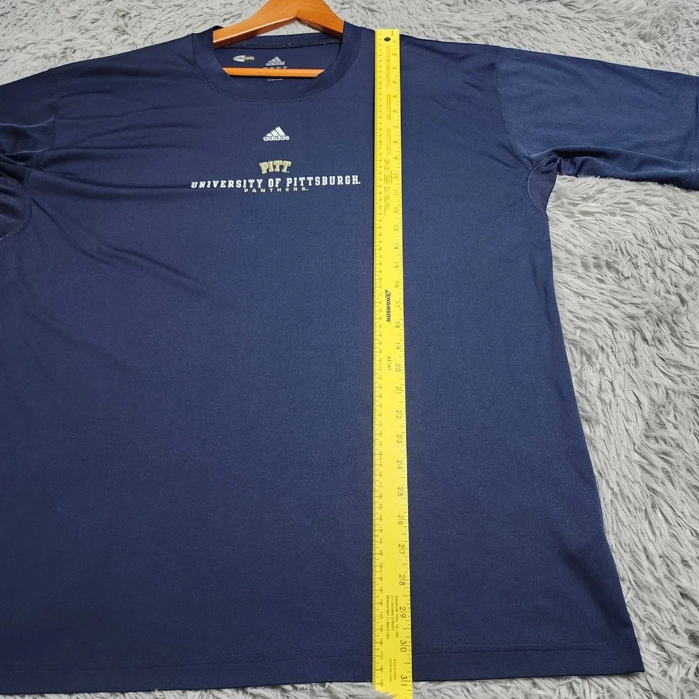 Adidas Pitt Panthers ClimaCool TShirt Mens XXL 2XL Blue Football NCAA Activewear